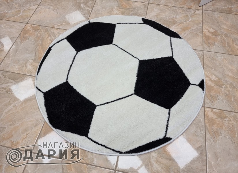 Тъкан килим MAGNOLIA 141 white/black КРЪГ